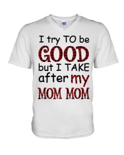 TRY TO BE GOOD - GIFT FOR GRANDKIDS V-Neck T-Shirt tile