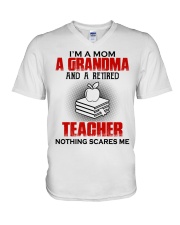NOTHING SCARES ME - PERFECT GIFT FOR GRANDMA V-Neck T-Shirt tile