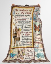 MISS YOU SO MUCH - TO MY HUSBAND IN HEAVEN Large Fleece Blanket - 60" x 80" aos-coral-fleece-blanket-60x80-lifestyle-front-10