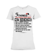 5 THINGS - PERFECT GIFT FOR NURSE Premium Fit Ladies Tee tile
