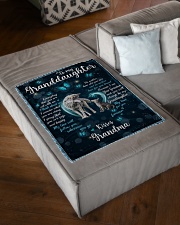 I THINK ABOUT YOU - GIFT FOR GRANDDAUGHTER Small Fleece Blanket - 30" x 40" aos-coral-fleece-blanket-30x40-lifestyle-front-03