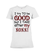 TRY TO BE GOOD - GIFT FOR GRANDKIDS Premium Fit Ladies Tee tile