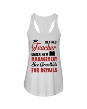 RETIRED TEACHER UNDER NEW MANAGEMENT SEE GRANDKIDS Ladies Flowy Tank tile