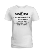 THE NANNA CODE - BEDTIME IS WHENEVER Ladies T-Shirt tile