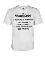 THE NANNA CODE - BEDTIME IS WHENEVER V-Neck T-Shirt tile