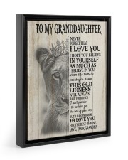 I LOVE YOU - AMAZING GIFT FOR GRANDDAUGHTER Floating Framed Canvas Prints Black tile