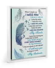 I WILL MISS YOU Floating Framed Canvas Prints White tile