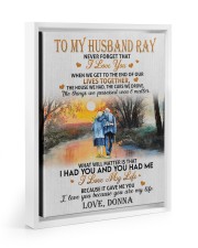 I LOVE YOU - DONNA TO HUSBAND RAY Floating Framed Canvas Prints White tile