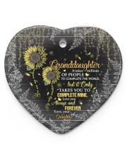 YOU ARE MY SUNSHINE - BEST GIFT FOR GRANDDAUGHTER Heart ornament - single (porcelain) front