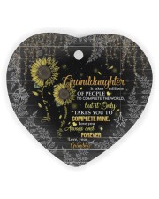 YOU ARE MY SUNSHINE - BEST GIFT FOR GRANDDAUGHTER Heart Ornament (Wood) tile