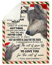 DEEP IN YOUR HEART - GRANDMA TO GRANDSON Sherpa Fleece Blanket tile