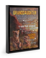 I BELIEVE IN YOU - GREAT GIFT FOR GRANDDAUGHTER Floating Framed Canvas Prints Black tile