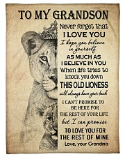 THIS OLD LIONESS - GRANDMA TO GRANDSON Fleece Blanket tile