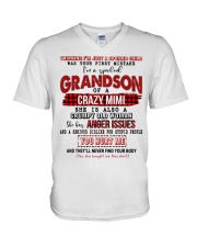 I'M A SPOILED GRANDSON OF A CRAZY MIMI V-Neck T-Shirt tile