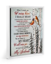 WHEN I SIMPLY SAY I MISS HIM Floating Framed Canvas Prints White tile