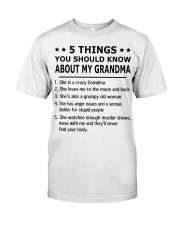 5 THINGS YOU SHOULD KNOW ABOUT MY GRANDMA Premium Fit Mens Tee tile