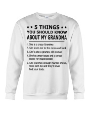 5 THINGS YOU SHOULD KNOW ABOUT MY GRANDMA Crewneck Sweatshirt tile