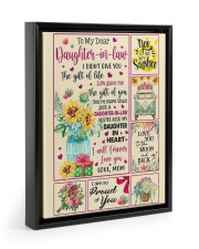 YOU ARE MY SUNSHINE - MOM TO DAUGHTER-IN-LAW Floating Framed Canvas Prints Black tile