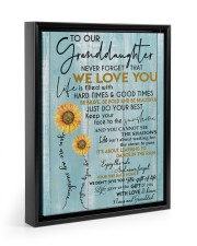 JUST DO YOUR BEST - GREAT GIFT FOR GRANDDAUGHTER Floating Framed Canvas Prints Black tile