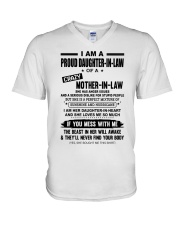 I AM A PROUD DAUGHTER-IN-LAW V-Neck T-Shirt tile