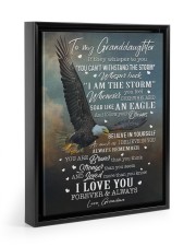 I LOVE YOU - GRANDMA TO GRANDDAUGHTER Floating Framed Canvas Prints Black tile