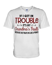 TREATS ME LIKE A PRINCE - BEST GIFT FOR GRANDCHILD V-Neck T-Shirt tile