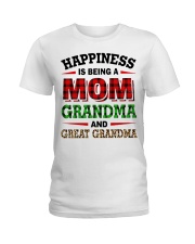 HAPPINESS IS BEING A MOM GRANDMA - PERFECT GIFT FOR GRANDMA Ladies T-Shirt tile