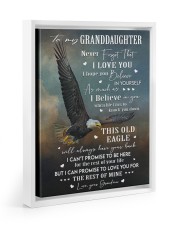 I LOVE YOU - GRANDDAUGHTER GIFT WITH EAGLE Floating Framed Canvas Prints White tile