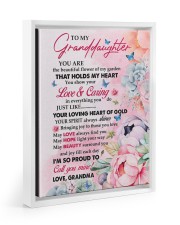 LOVING HEART OF GOLD - BEST GIFT FOR GRANDDAUGHTER Floating Framed Canvas Prints White tile