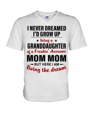 LIVING THE DREAM - BEST GIFT FOR GRANDDAUGHTER V-Neck T-Shirt tile