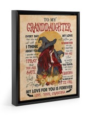 My Love For You Is Forever - Amazing Gift For Granddaughter Floating Framed Canvas Prints Black tile