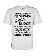 MY GRANDMA IS A RETIRED NURSE V-Neck T-Shirt tile