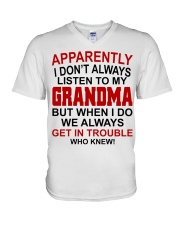 WHO KNEW - GIFT FOR GRANDKIDS FROM GRANDMA V-Neck T-Shirt tile