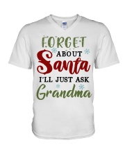 FORGET ABOUT SANTA - GREAT GIFT FOR GRANDCHILD V-Neck T-Shirt tile