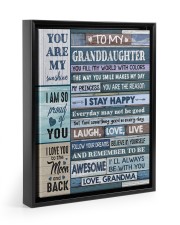 YOU ARE MY SUNSHINE - BEST GIFT FOR GRANDDAUGHTER Floating Framed Canvas Prints Black tile