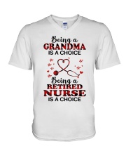 BEING A RETIRED NURSE - PERFECT GIFT FOR GRANDMA V-Neck T-Shirt tile