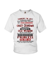 JUST A SPOILED CHILD - BEST GIFT FOR GRANDDAUGHTER Youth T-Shirt front