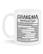Nutritional Facts - Best Gift For Grandma Mug back