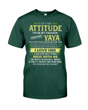 I Get My Attitude From My Freakin' Awesome Yaya - Best Gift For Grandson Premium Fit Mens Tee tile