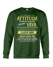 I Get My Attitude From My Freakin' Awesome Yaya - Best Gift For Grandson Crewneck Sweatshirt tile