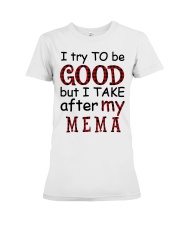 TRY TO BE GOOD - GIFT FOR GRANDKIDS Premium Fit Ladies Tee tile