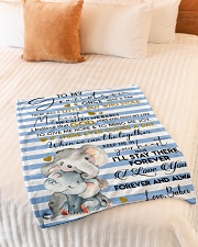 KEEP ME IN YOUR HEART - BEST GIFT FOR GRANDSON Small Fleece Blanket - 30" x 40" aos-coral-fleece-blanket-30x40-lifestyle-front-01