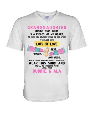 I'LL BE HUGGING YOU - BEST GIFT FOR GRANDDAUGHTER V-Neck T-Shirt tile