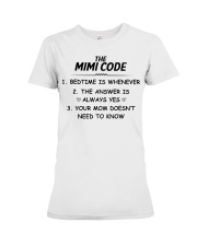 THE MIMI CODE - BEDTIME IS WHENEVER Premium Fit Ladies Tee tile