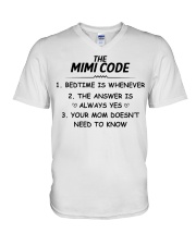 THE MIMI CODE - BEDTIME IS WHENEVER V-Neck T-Shirt tile