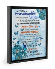 BELIEVE IN YOURSELF - BEST GIFT FOR GRANDDAUGHTER Floating Framed Canvas Prints Black tile