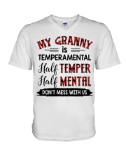 MY GRANNY IS TEMPERAMENTAL - LOVELY GIFT FOR GRANDCHILD V-Neck T-Shirt tile