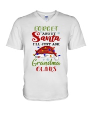 FORGET ABOUT SANTA - BEST GIFT FOR GRANDCHILD V-Neck T-Shirt tile