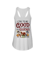 I TRY TO BE GOOD - BEST GIFT FOR GRANDDAUGHTER Ladies Flowy Tank tile