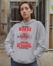 Retired Nurse - Perfect Gift For Grandma Hooded Sweatshirt apparel-hooded-sweatshirt-lifestyle-08
